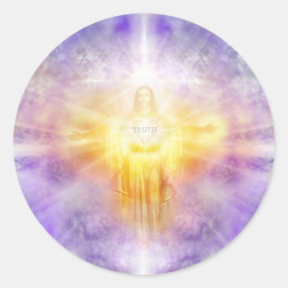 Pegatina Redonda Corazón de Jesús