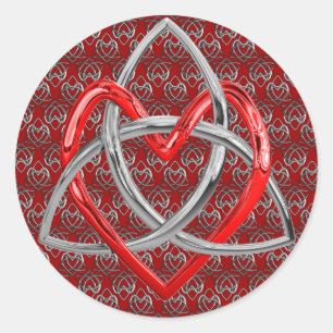 Pegatina Redonda Corazón de la Trinidad Celta