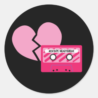 Pegatina Redonda Corazón de MixTape