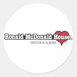 Pegatina Redonda Corazón de Ronald McDonald