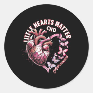 Pegatina Redonda Corazón de San Valentín para la conciencia del niñ