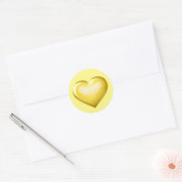 Corazón de vidrio dorado