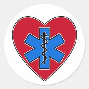 Pegatina Redonda Corazón EMT