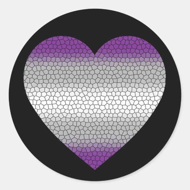Pegatina Redonda Corazón Greysexual (Anverso)