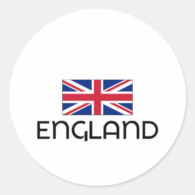 PEGATINA REDONDA CORAZÓN INGLATERRA (Anverso)