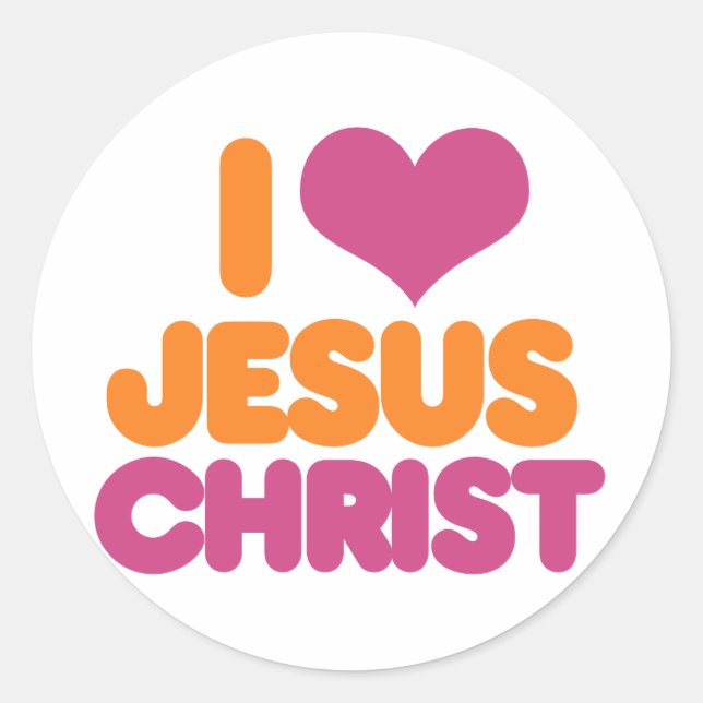 Pegatina Redonda Corazón Jesucristo (Anverso)