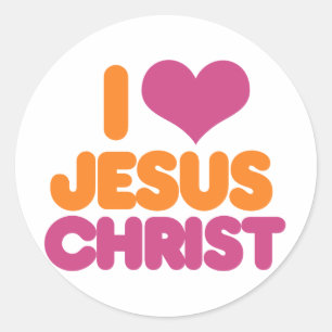 Pegatina Redonda Corazón Jesucristo