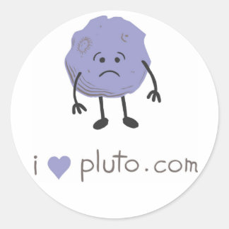 Pegatina Redonda corazón pluto.com