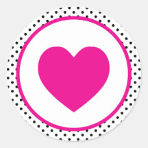 Corazón Polkadot Rosa