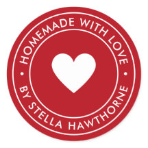 Corazón Rojo Personalizado Hecho a Mano Con Amor