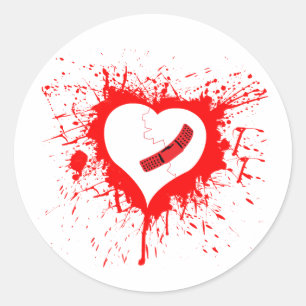 Pegatina Redonda Corazón Roto...otra vez