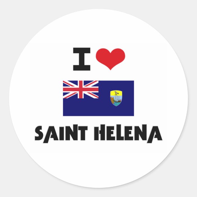 PEGATINA REDONDA CORAZÓN SAINT HELENA (Anverso)
