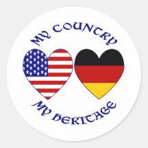 Corazones de bandera alemana de EE. UU. Patrimonio