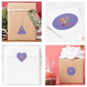 Pegatina Redonda Corazones y estrellas de la mejor mamá de todos