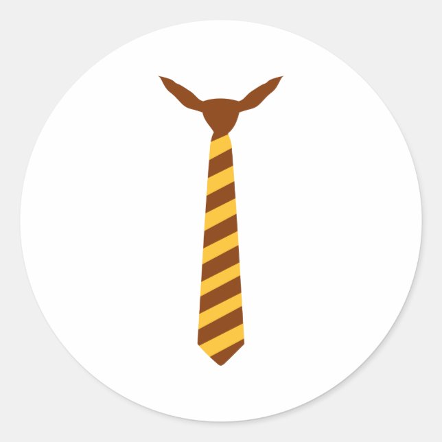Pegatina Redonda Corbata (Anverso)