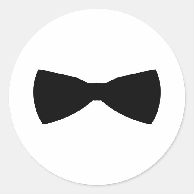 Pegatina Redonda corbata negra (Anverso)