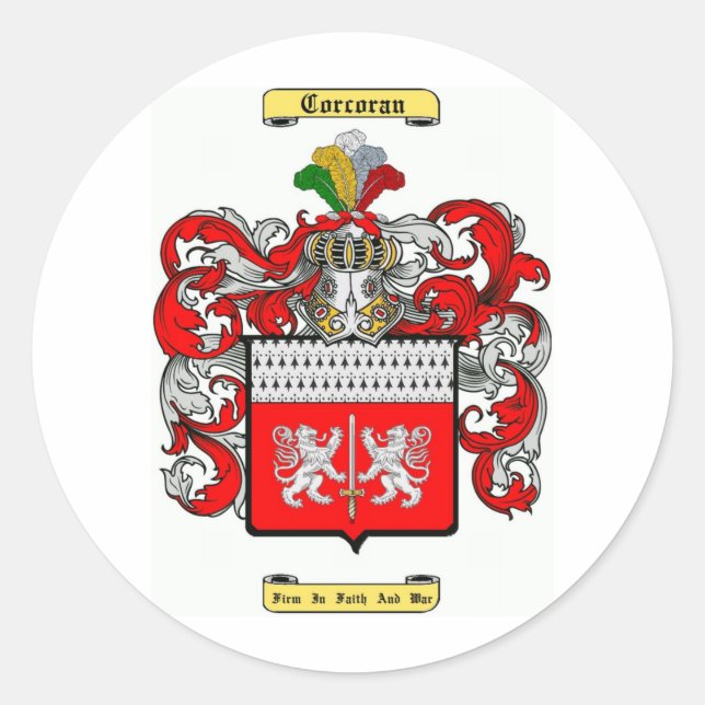 Pegatina Redonda corcorán (Anverso)