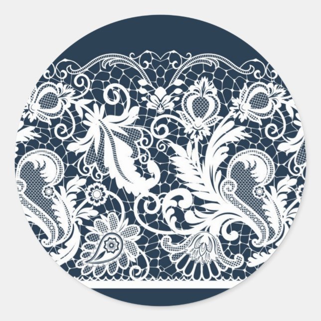 Pegatina Redonda Cordón blanco 2 (Anverso)