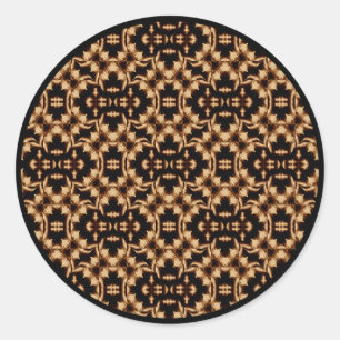 Pegatina Redonda Cordón del francés del damasco