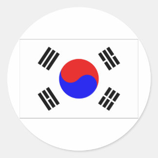 Pegatina Redonda Corea del Sur