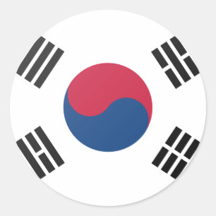 Pegatina Redonda Corea del Sur