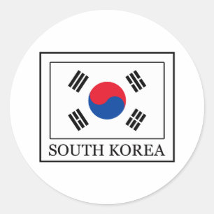 Pegatina Redonda Corea del Sur