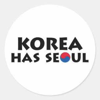 Pegatina Redonda Corea tiene Seúl