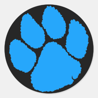 PEGATINA REDONDA COREY TIGER 1980 RETRO TIGER CLAW BLUE