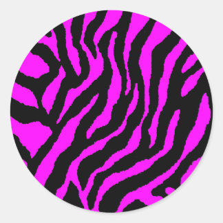 PEGATINA REDONDA COREY TIGER 1980 RETRO TIGER STRIPES PINK