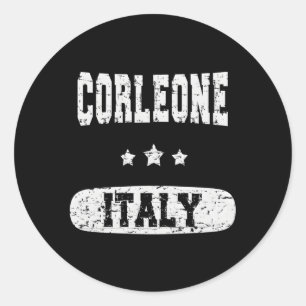Pegatina Redonda Corleone Italia