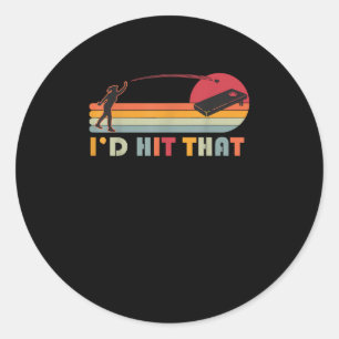 Pegatina Redonda Cornhole-Funny Logró Ese Team Bean Bag Lover