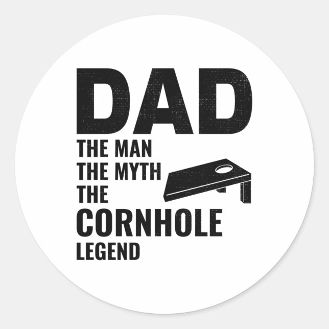 Pegatina Redonda Cornhole Game Boards Bags Funny (Anverso)