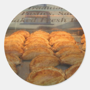 Pegatina Redonda Cornish Pasties