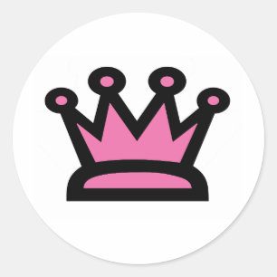 Pegatina Redonda Corona