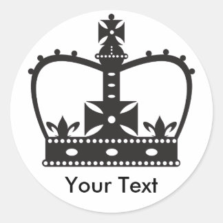 Pegatina Redonda Corona