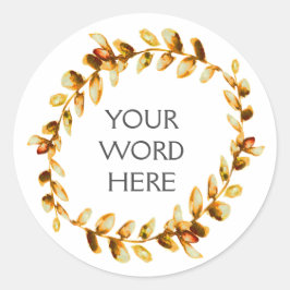 Pegatina Redonda Corona Botánica - Ceres -