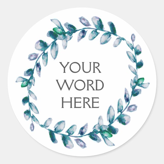 Pegatina Redonda Corona Botánica - Salacia - (Anverso)