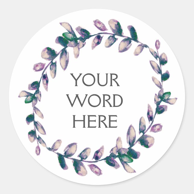 Pegatina Redonda Corona Botánica - Venus - (Anverso)