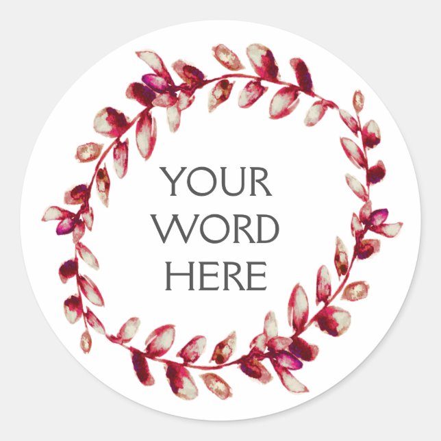 Pegatina Redonda Corona Botánica - Vesta - (Anverso)