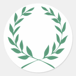 Pegatina Redonda Corona de laurel