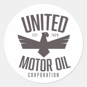 Pegatina Redonda Corporación United Motor Oil,