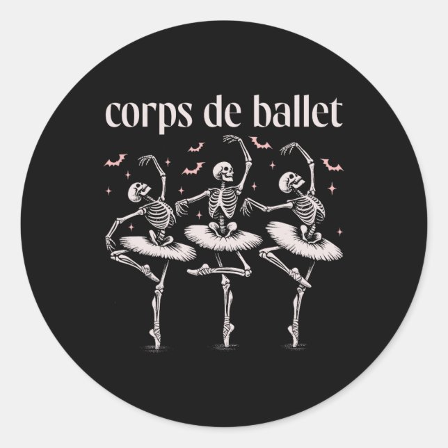 Pegatina Redonda Corps De Ballet (Anverso)