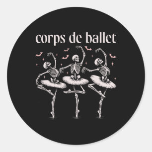 Pegatina Redonda Corps De Ballet