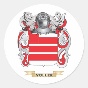Pegatina Redonda Corredor familiar Voller (escudo de armas)