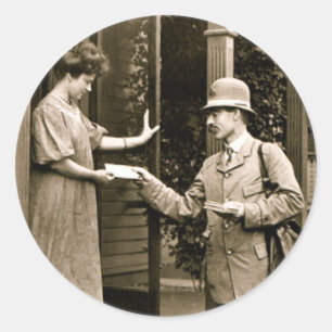 Pegatina Redonda Correo 1908