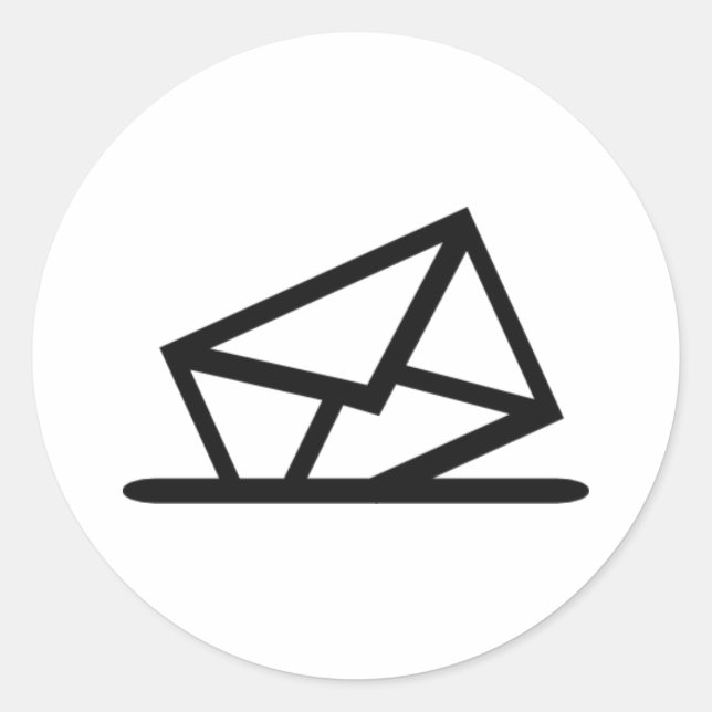 Pegatina Redonda Correo - Carta (Anverso)