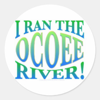 Pegatina Redonda Corrí el río Ocoee