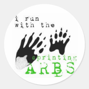 Pegatina Redonda Corro con el ARBS SPRINTING