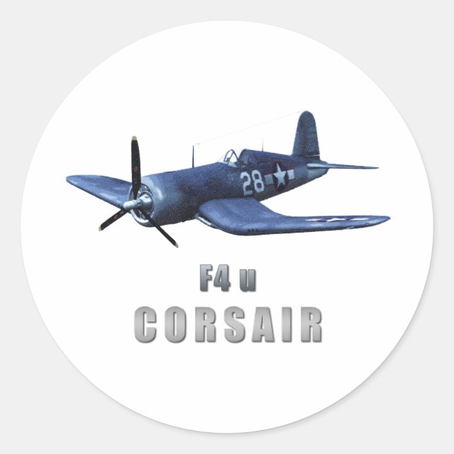 Pegatina Redonda Corsair (Anverso)