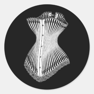 Pegatina Redonda Corset 1878